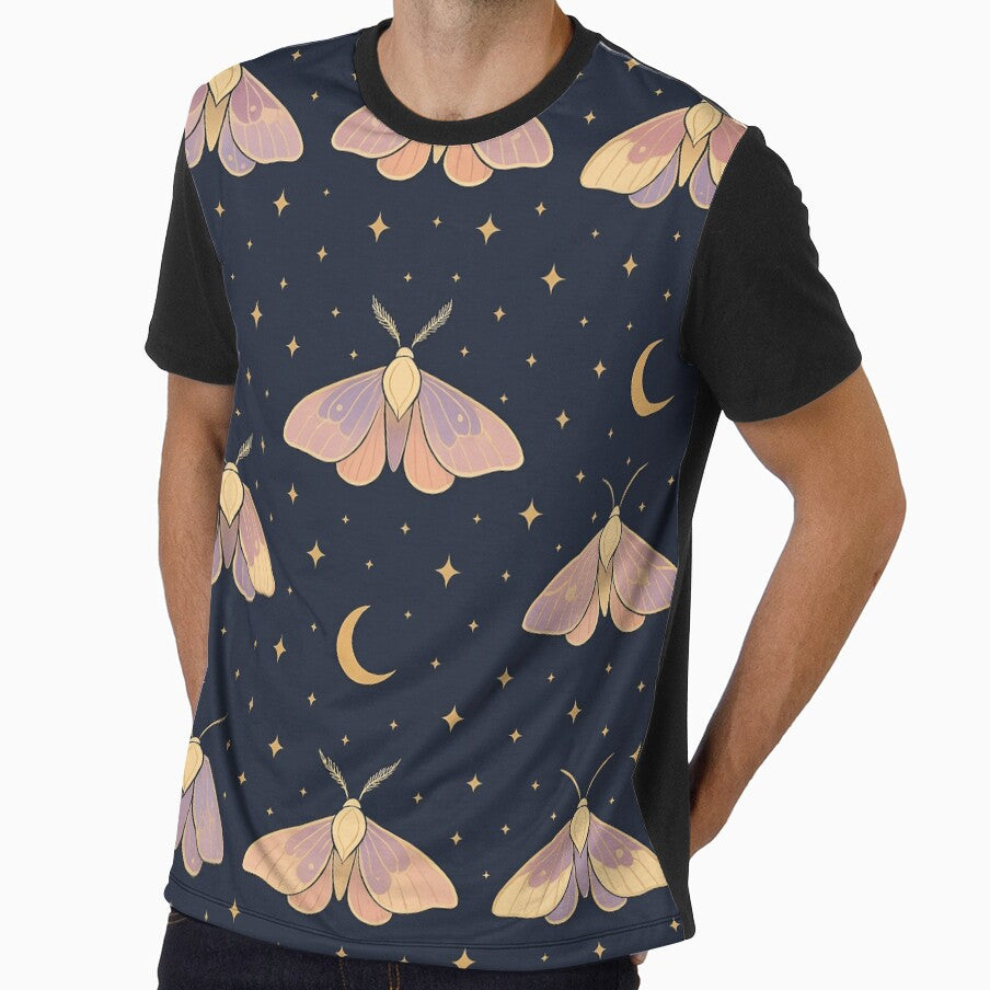 Celestial Moths & Moons Seamless Mystic Pattern by StickyGuys