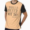 "I would prefer not to" - book quote, Bartleby the Scrivener, Melville (black text) by Ofeefee
