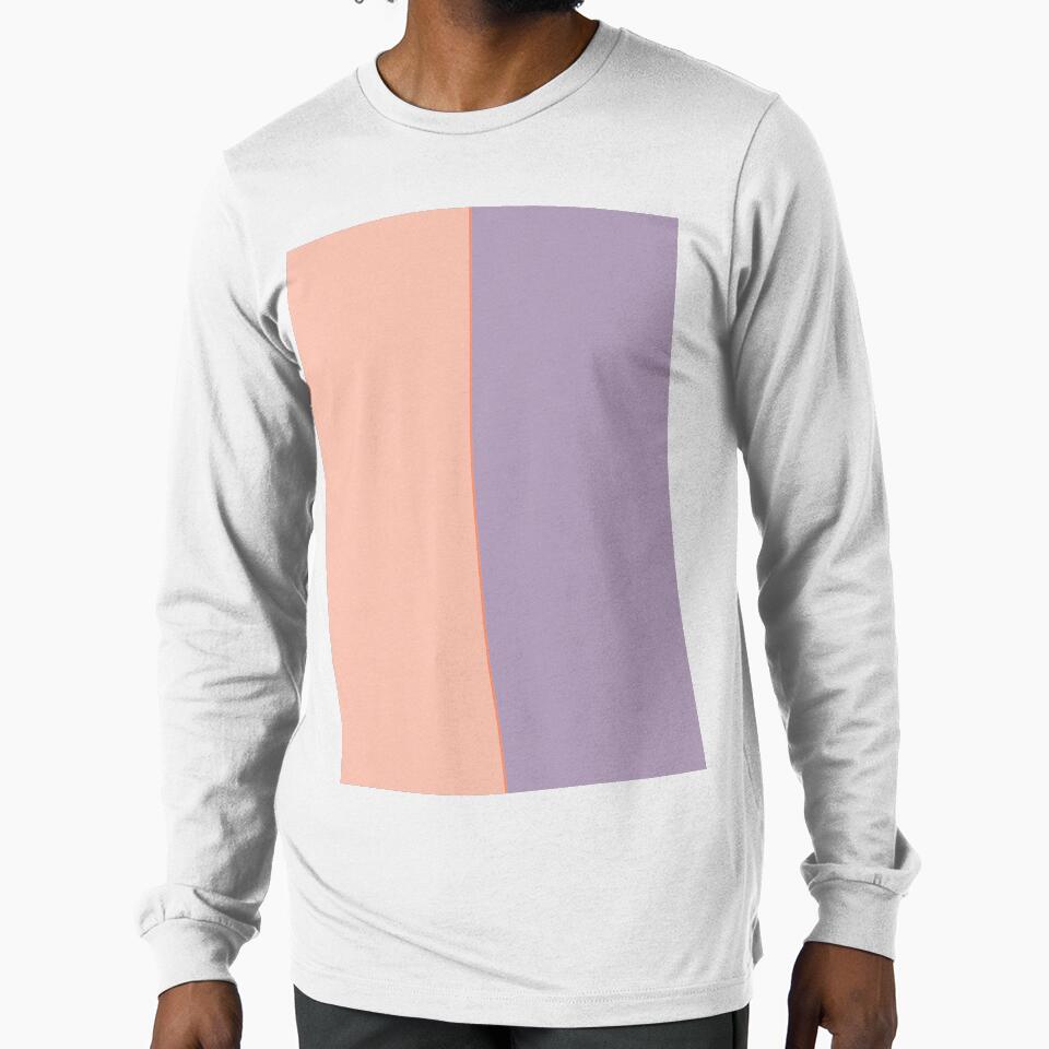 Pastel Soft Orange and Mauve Two Tone Split Color by pluielegere