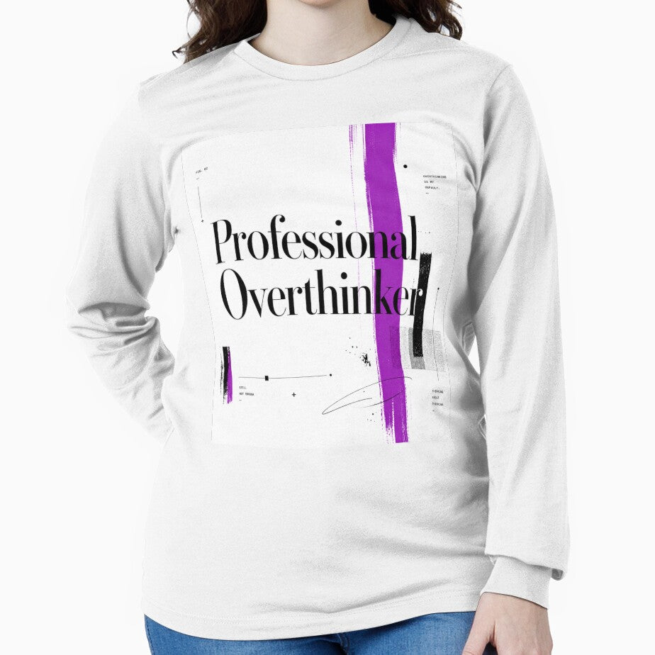 Professional Overthinker Purple Typography by tmoca