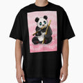 cartoon panda with bamboo stalk by BeingNow