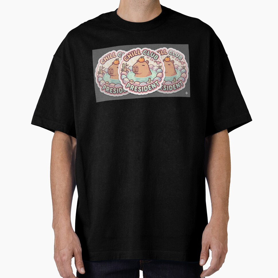 Chill Club President Kawaii Capybara Hot Spring by R & K Fashions