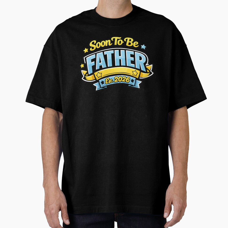 Soon To Be Father Est 2026 Funny  New Dad Gift Father's Day T-Shirt by VaultVibes