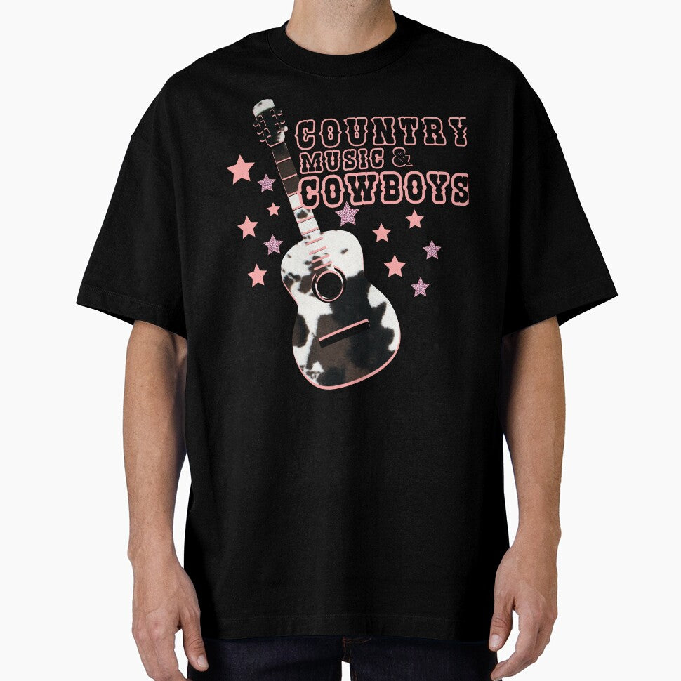Country Music & Cowboys With Stars and Guitar by handsoftime2020