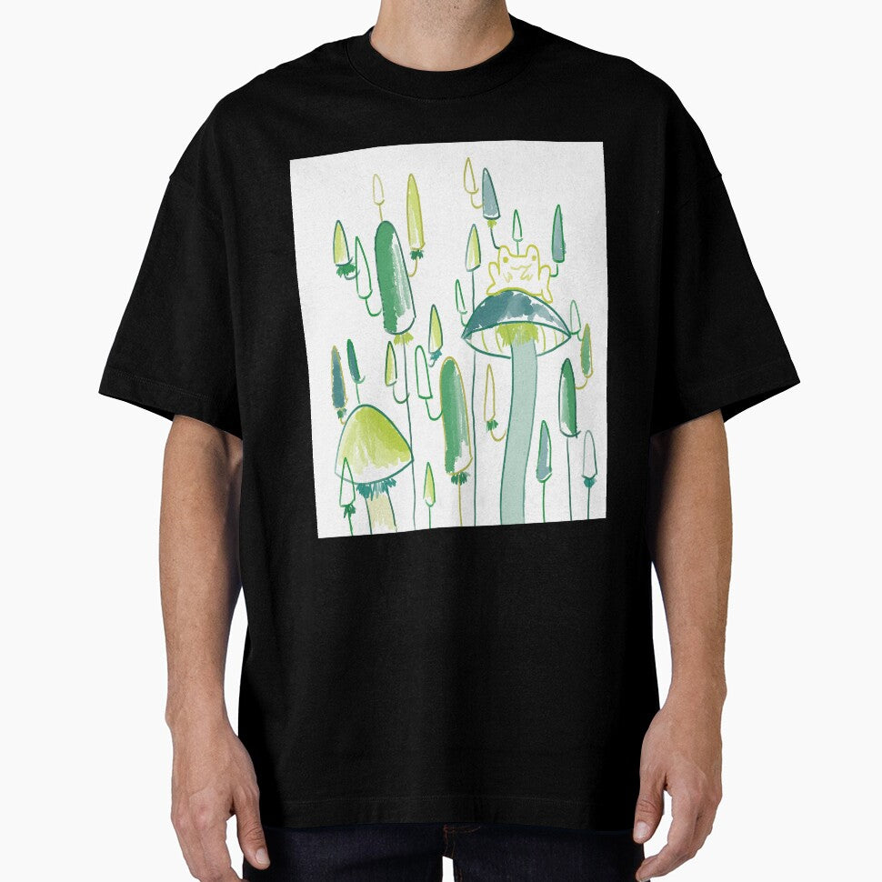 frog on mushrooms by APumpkinFool