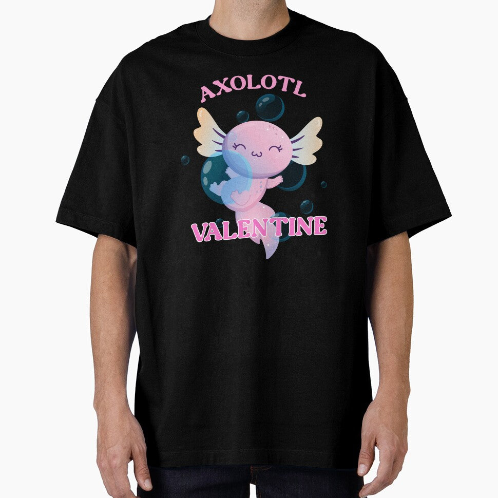 Axolotl Valentine - Axolotl Valentine Cute by Fede Prints