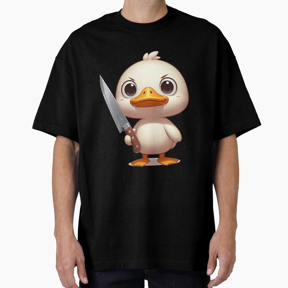 Unhinged Duck Holding a Knife by Retro Occult