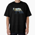 Fox Silhouette with inlay watercolor nature scene of a National Park, Forest, Trees Save Wilderness for Wildlife Hiking Camping Classic T-Shirt sticker by Mama.Does.Designs