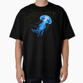 Starlight Drift: Glowing Blue Jellyfish by Harmon Luxe Studio