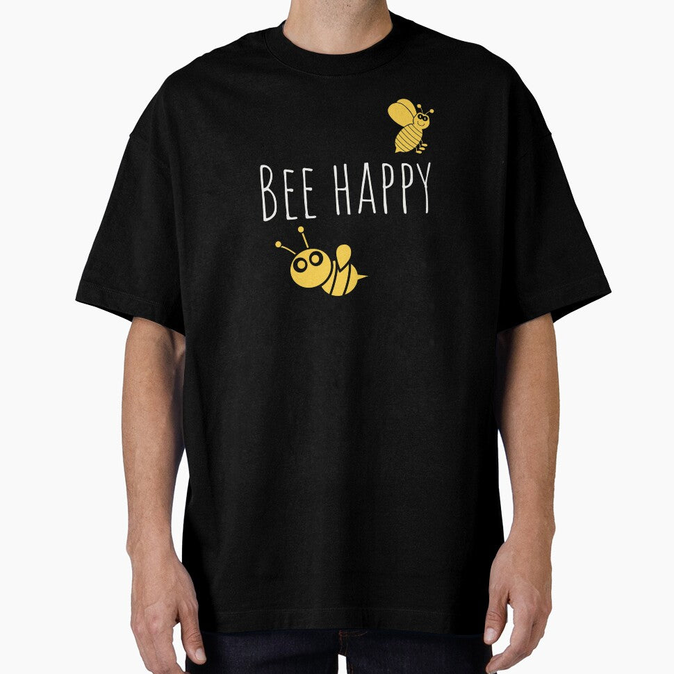 Bee Happy positive slogan by digifun
