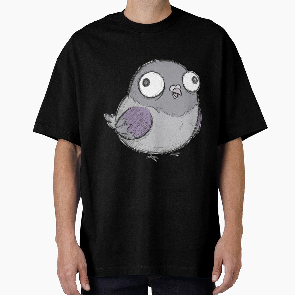 Derpy Pigeon - Funny Clueless Bird Sketch Aesthetic Sticker by 1434s
