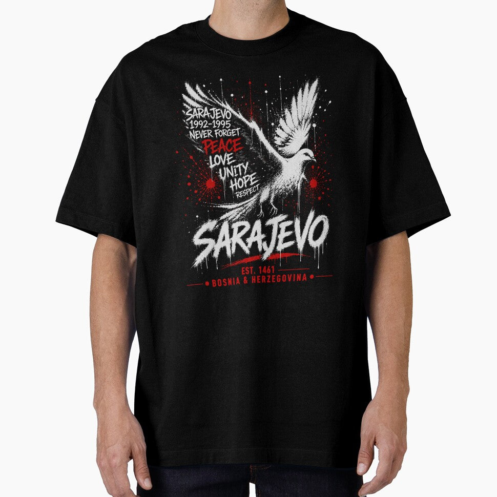 Sarajevo Dove of Peace Graffiti Street Art by almirbesic1992