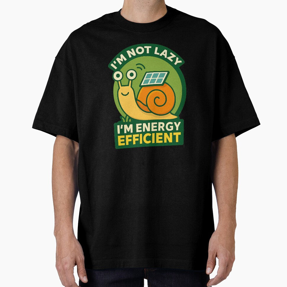 Snail Quote – “I’m Not Lazy, I’m Energy Efficient” | Eco Flat Humor by Modivox
