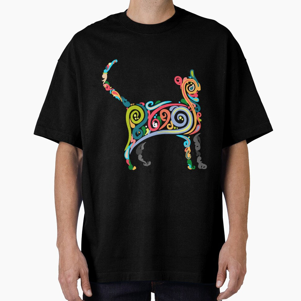 Colorful Cat T-Shirt by AllStarMerch