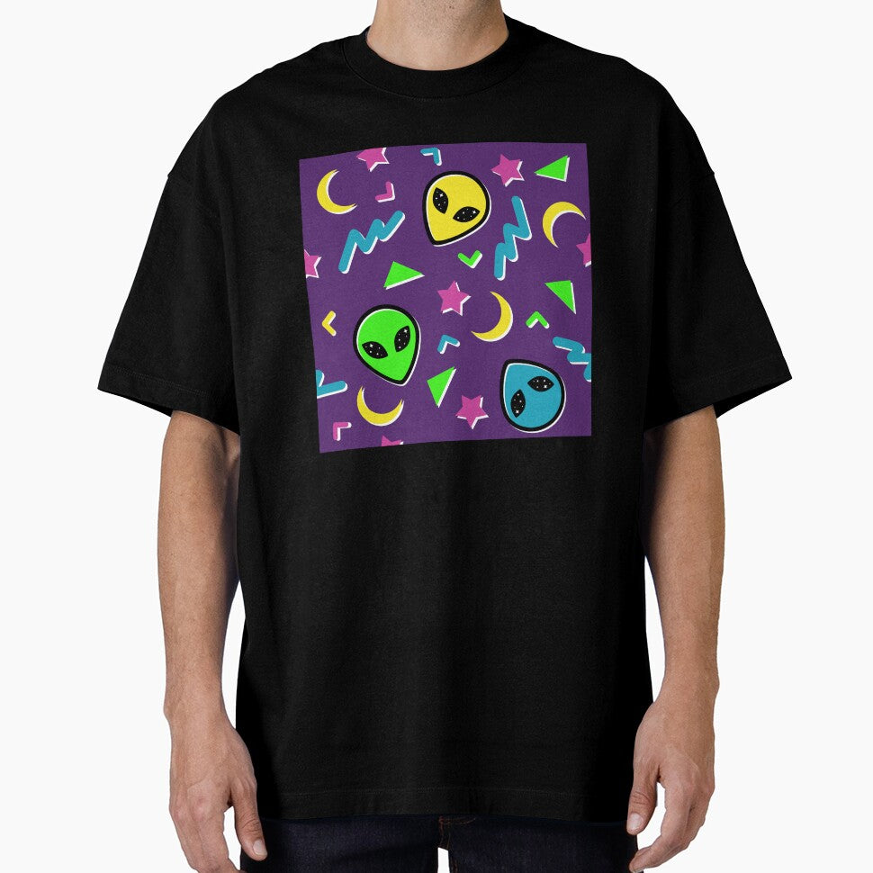 90s Geometric Alien - Purple and Neon by 90sAlien
