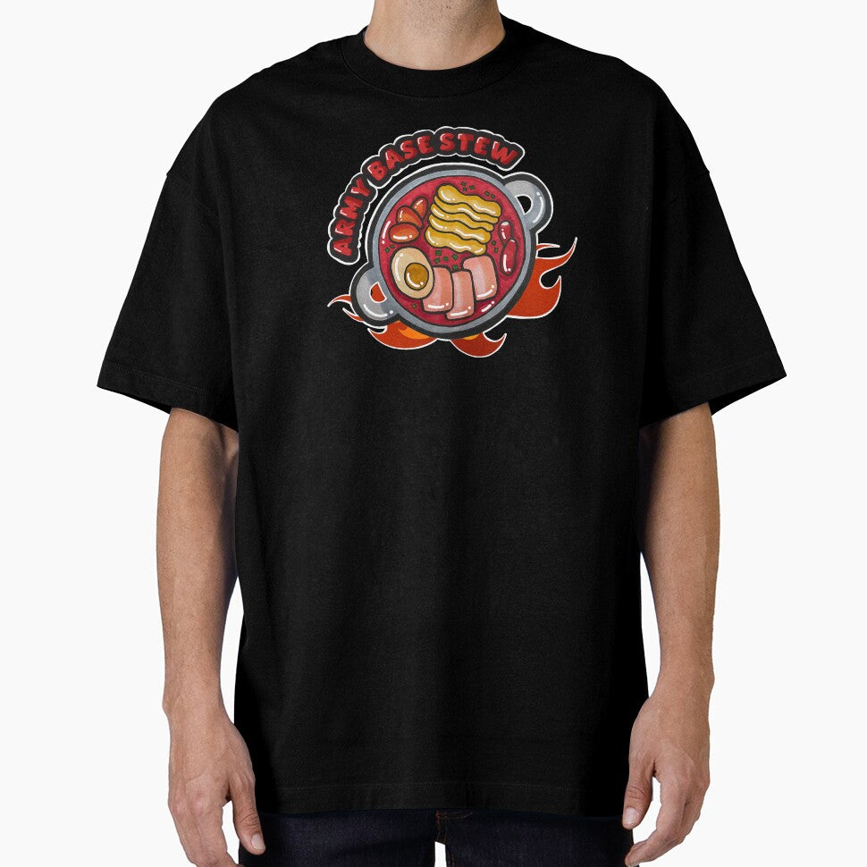 Spicy Korean Ramen Army Base Stew Hand Drawn Kawaii Doodle Art by lazypencil.art