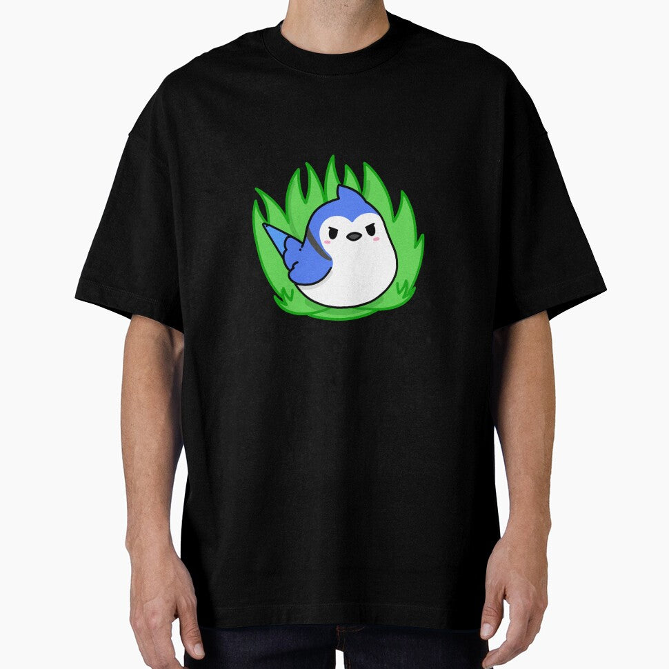Touch Grass Blue Jay by Freckled Frog Studio