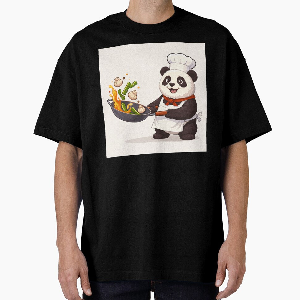 Cute Panda Chef Cooking Bamboo Dumplings – Funny Foodie Panda Design by snaperos