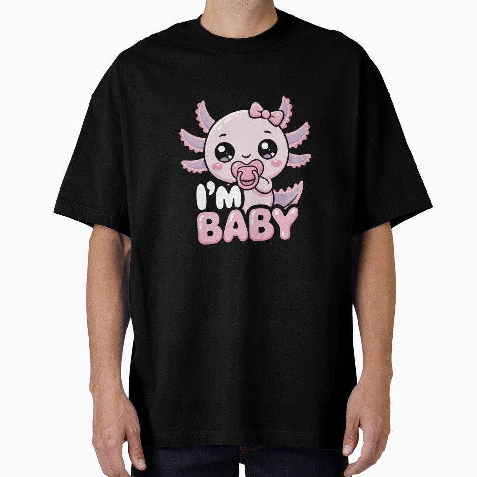 I'm Baby - Cute Axolotl Pink Bow Kawaii Sticker by Ashley critters