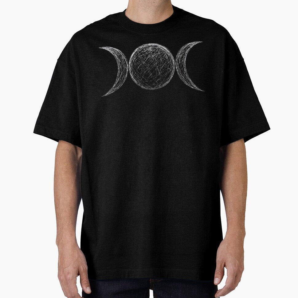 Triple Moon Goddess – Gothic Wiccan Symbol by Mortisigil