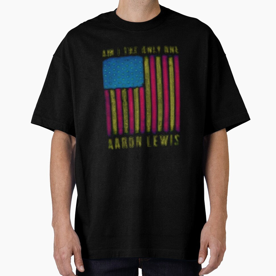 Am I The Only One Aaron Lewis American Flag Vintage T Shirt by Karim Hasraoui