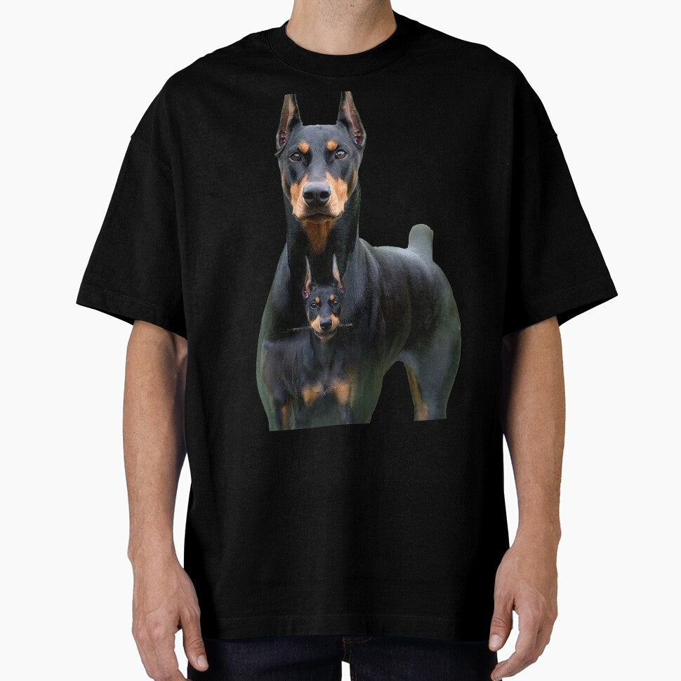 doberman and his son by The Enthousiaste