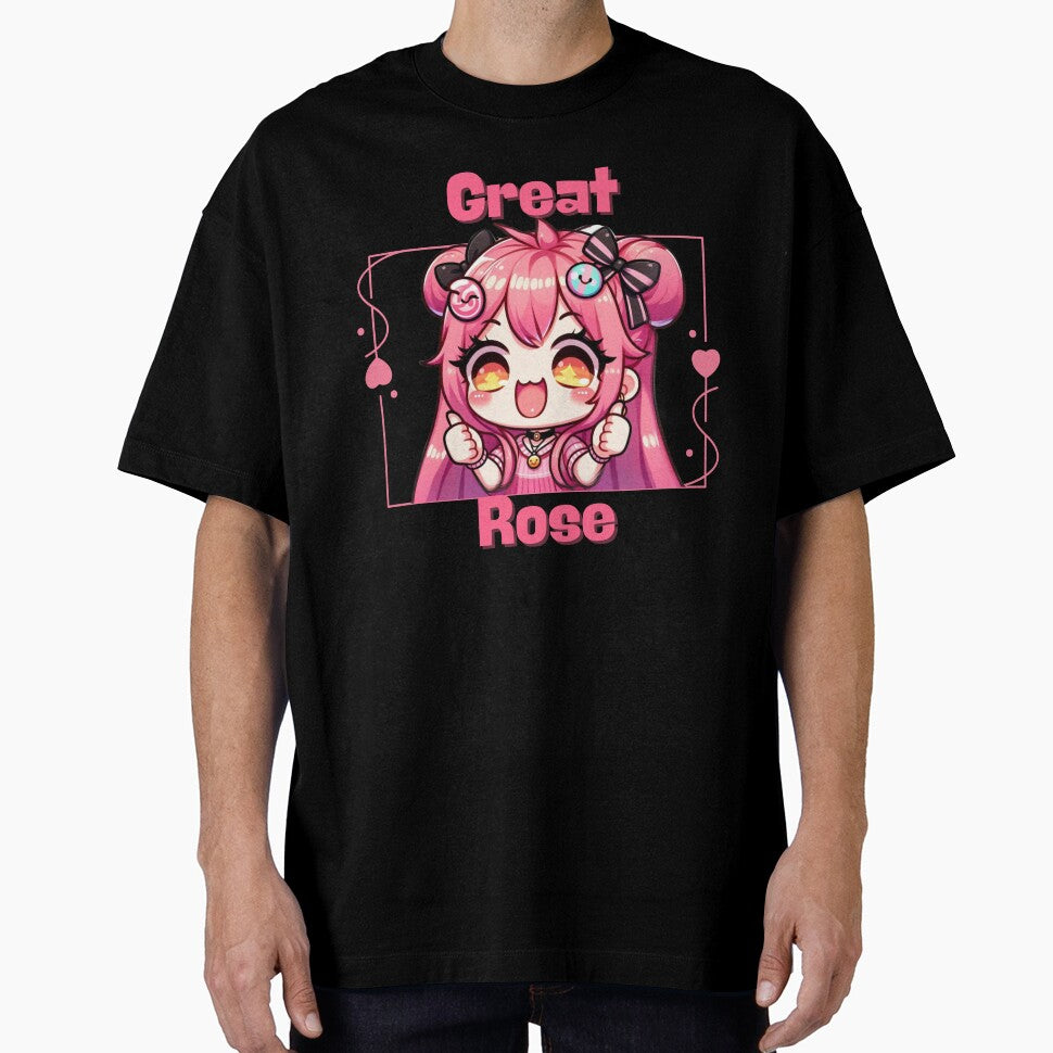 great rose - Kawaii Chibi Girl Pink Hair by LWOI