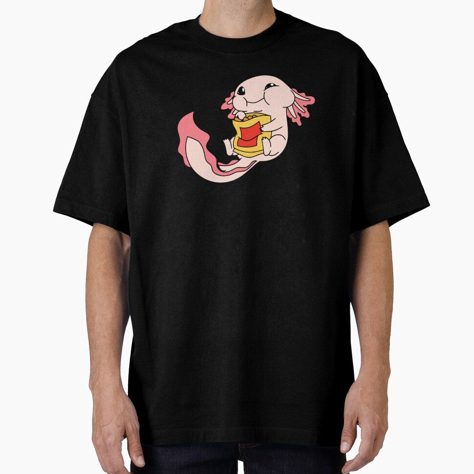 Axolotl Cute Kawaii Style – Axolotl reading - Happy Pink Axolotl Anime Aesthetic Art by VectorJoy