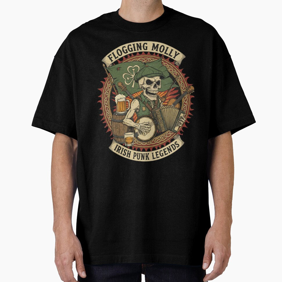 Flogging Molly Irish Punk Legends Skeleton Logo - St. Patrick's Day Fan Tribute by idstori