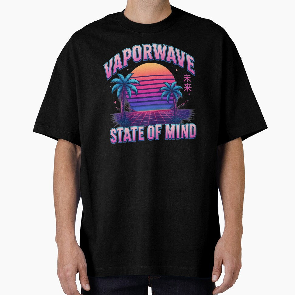 Vaporwave State of Mind – Retro Sunset & Synthwave Design by SVALANART