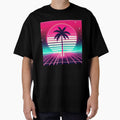 Neon Sunset Grid – Synthwave Palm Dreamscape by Dogandesighn