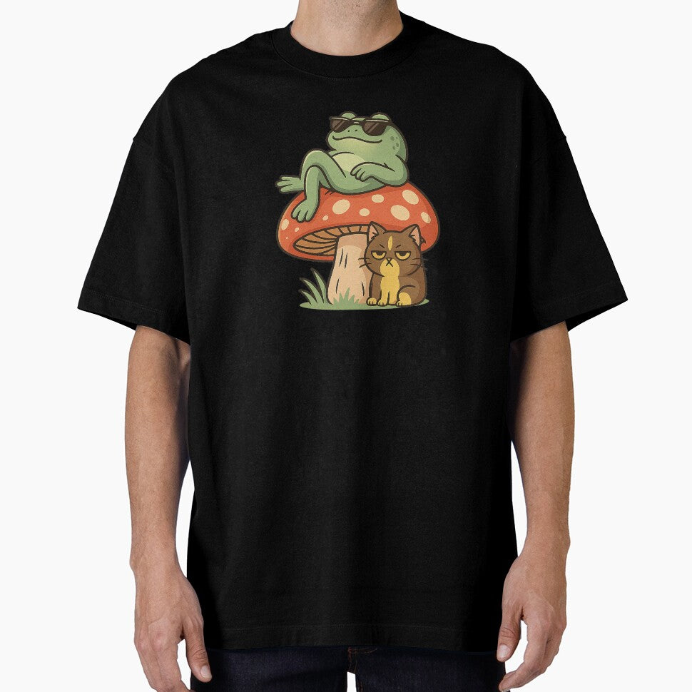 Chill Frog on Mushroom by Miximondo