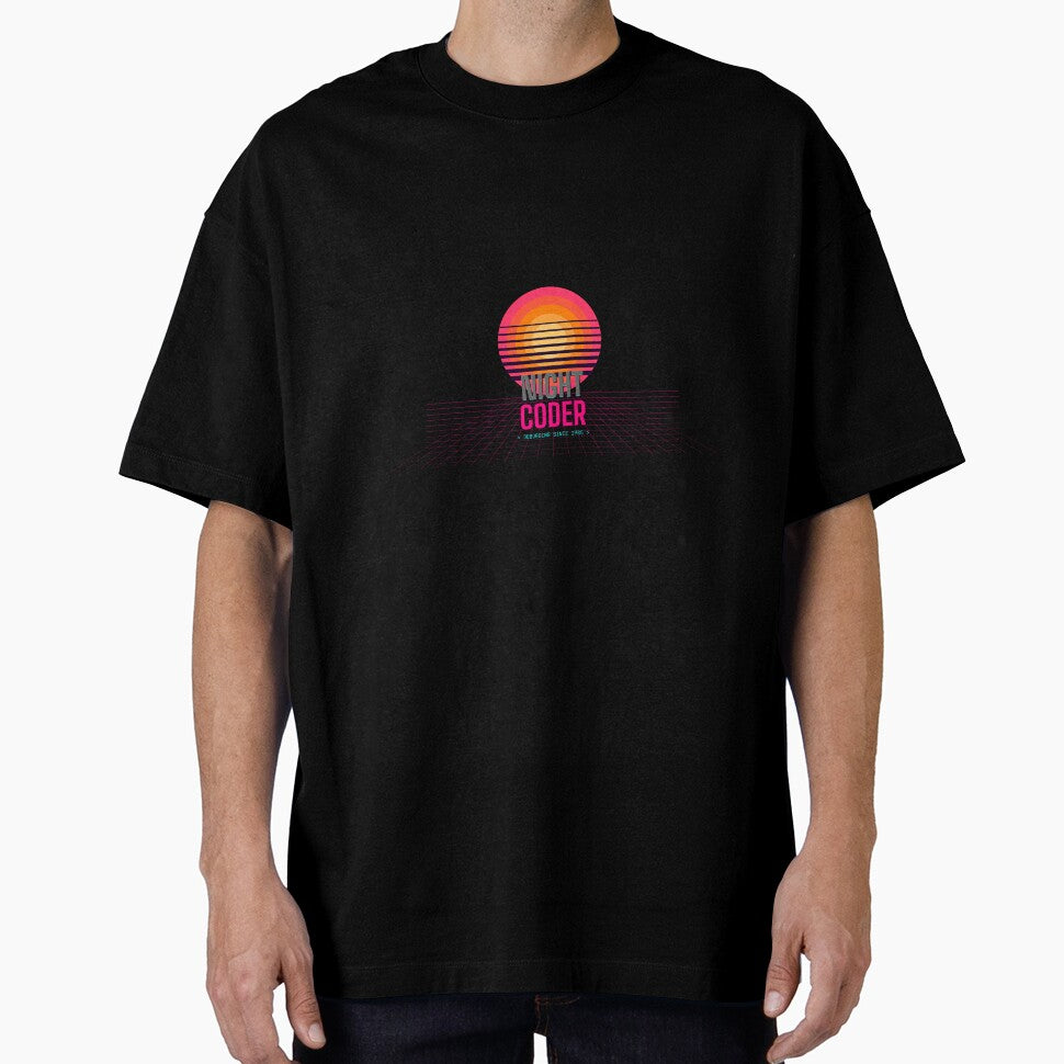 Night Coder Synthwave Retro Developer by vektor42