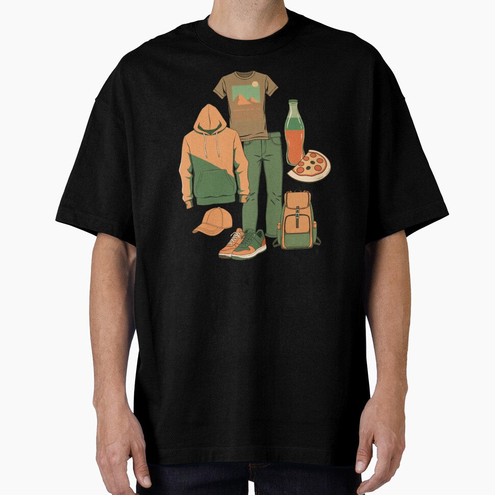 Clothes and Snacks Illustration Pattern | Urban/Youth Art by UnhingedBird