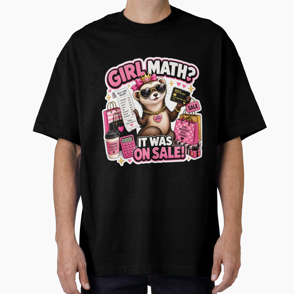 Girl Math? It Was On Sale! - Funny Shopping Ferret Sticker by Azerof