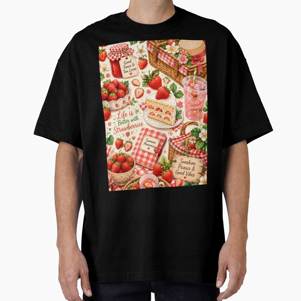 Strawberry Picnic Summer Pattern by Aramdesing