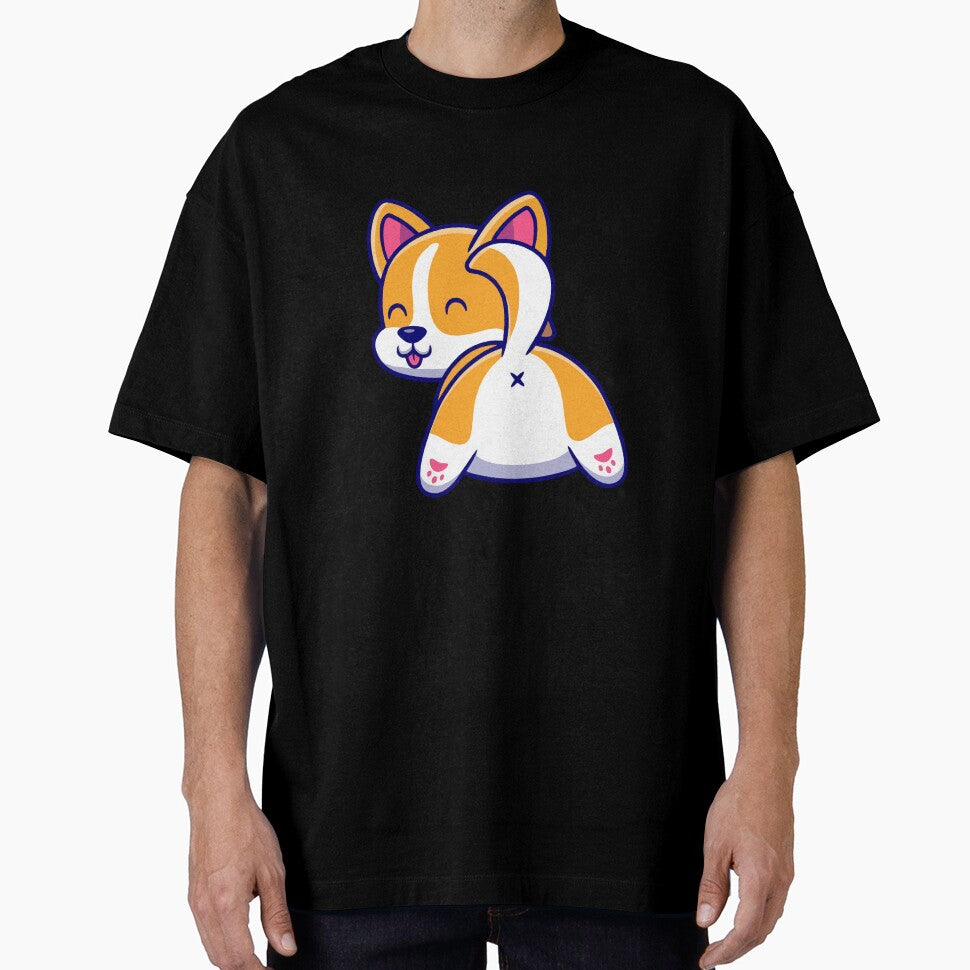 Cute Corgi Butt Sploot Kawaii Dog Illustration by sdbienv