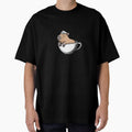Zen Capybara Chilling In Mint Teacup Funny Art by Mr-wow