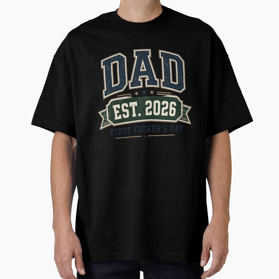 Dad Est 2026 First Fathers Day Gift by PawsKinStudio