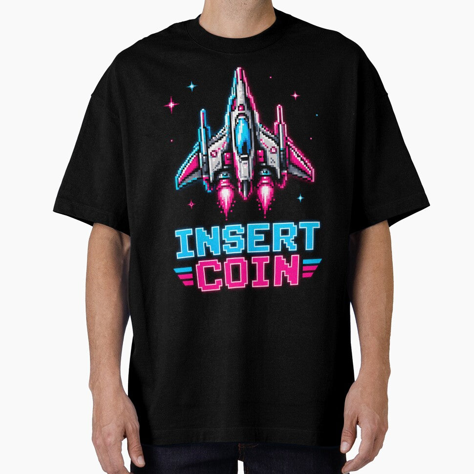 Retro Arcade Spaceship Insert Coin by ImagenFusionP