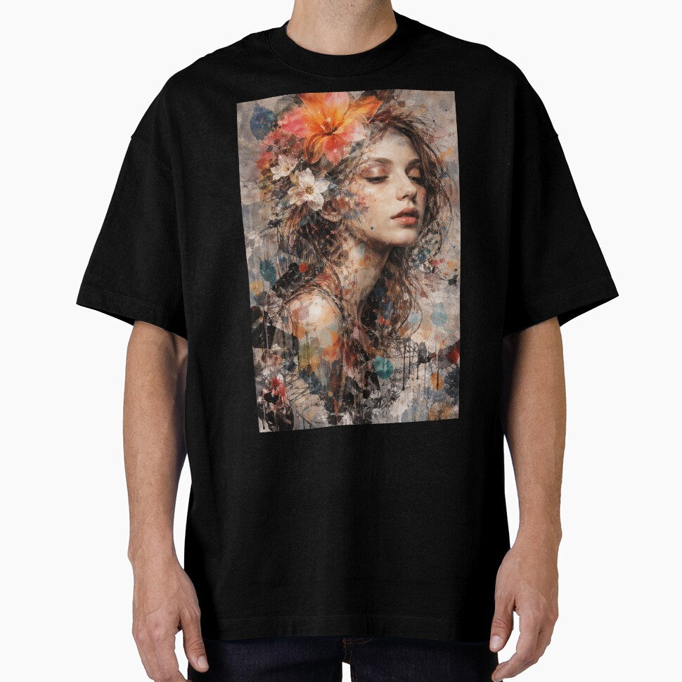 Soft Abstract Girl with Flowers by kavionest