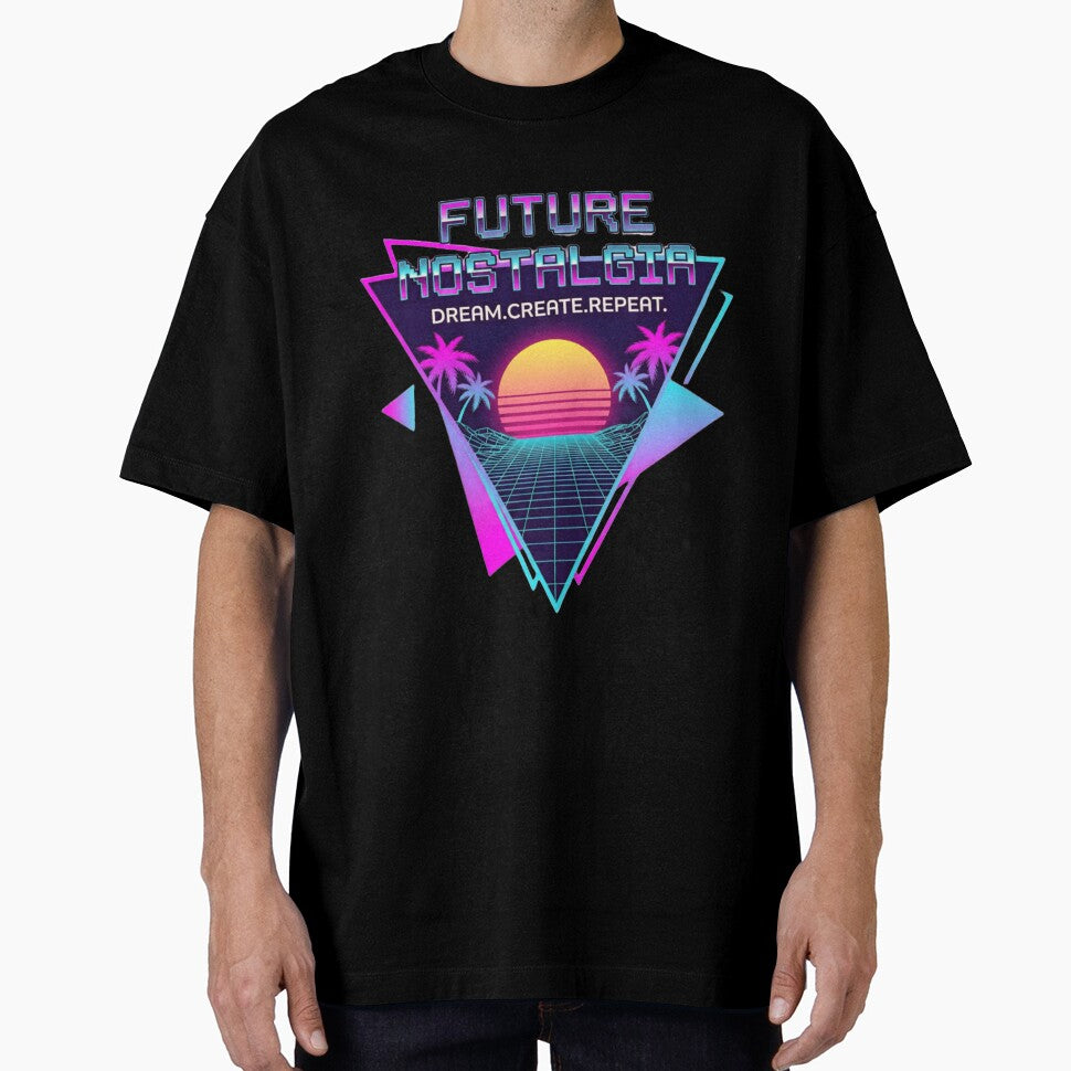 Future Nostalgia: Retro Synthwave Sunset & Palm Trees by LookLikeBrand