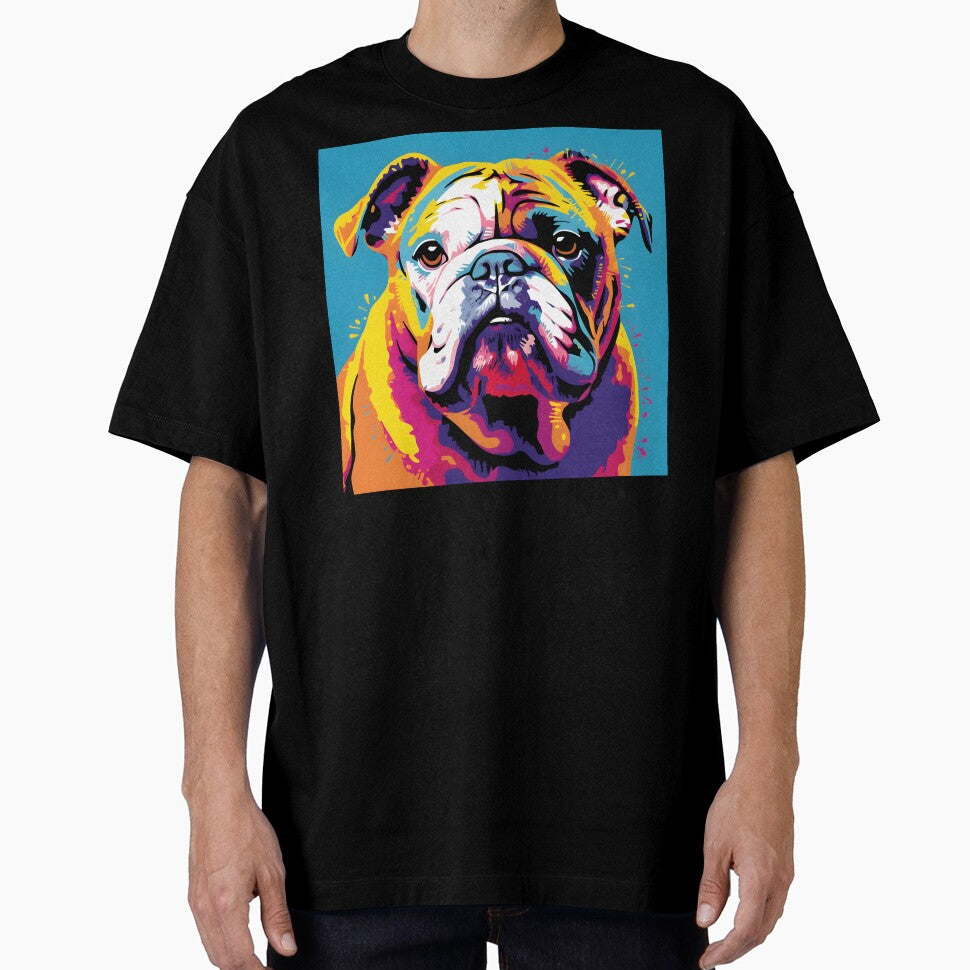pop art digital print of bulldog by dcrc