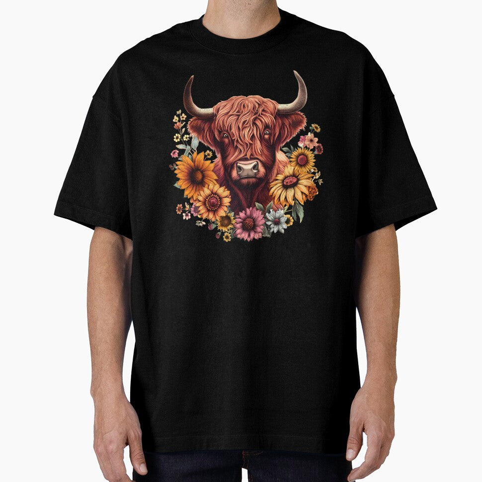 Scottish or irish fluffy  highland cattle cow animal head illustration by NBSStore
