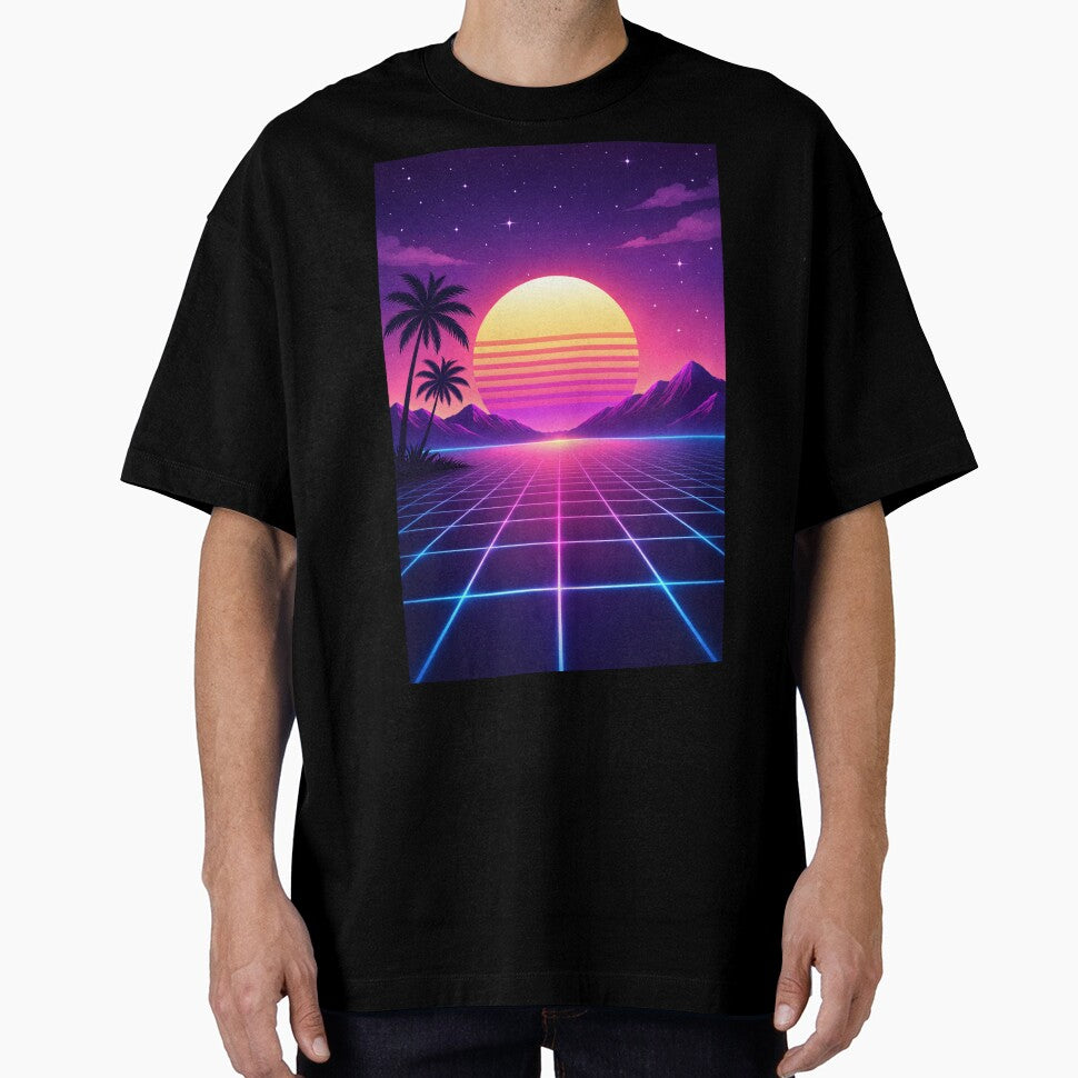 Retro Vaporwave Sunset – 80s Neon Aesthetic Phone Case by DrizzyV