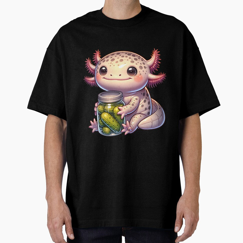 Cute Axolotl With Pickles. Funny Axolotl And Pickles Lover by ahmed2751989