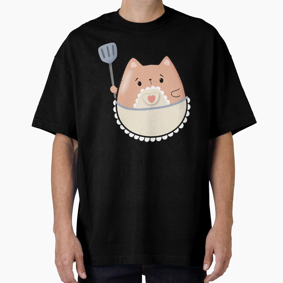 Kawaii Homemaker Cat by darklanterndsn