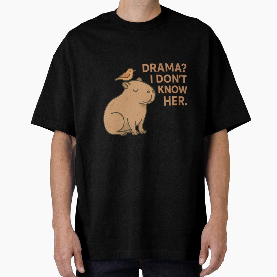 drama i dont know her No Drama Capybara – Chill Funny Animal Sticker by El-kournafi