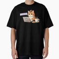 Meow-tasking Cat - Work From Home Laptop Coffee Design by Ink & Soul