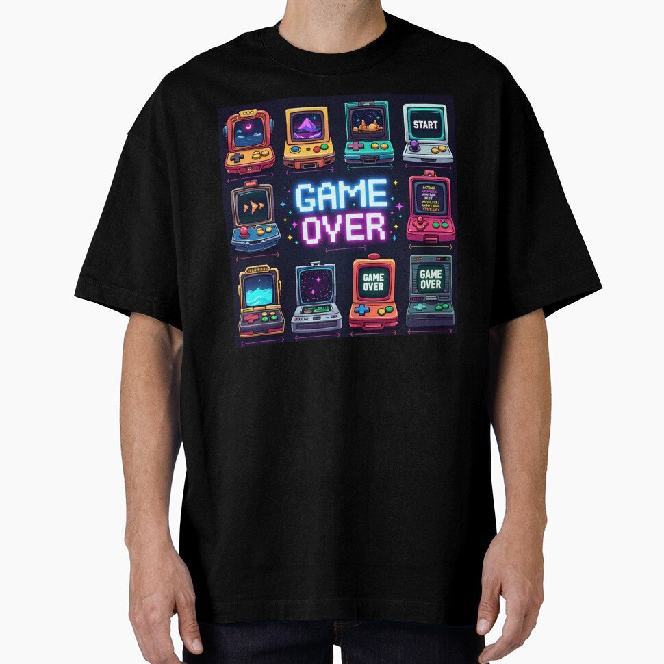 Retro Arcade 'Game Over' Graphic Design by GiftedExplorer